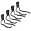 Garden Tool Hanger Wall Hooks, Weed Eater & String Trimmer Rack, Garage Tool Organizer Hooks, 4 Pack 1