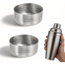 2 St Cocktail Shaker Lockers Ersättning 350ml Rostfritt Stål Drink Mixer Lock Cocktail Shaker Lock Topp Spill-Säkra Lock