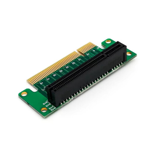 Adattatore PCIe 8x, Scheda Riser Convertitore A 90 Gradi PCI Express PCI-e X8, Scheda di Espansione per Server e Desktop 1U e 2U 1