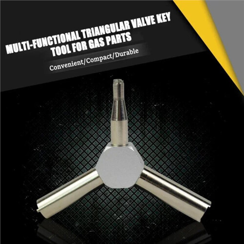 Gas Valve Key Outdoor Steel Triangular Multi-Functional Valve Key Tool Valve Wrench Removal Tool 1