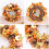 Trendy winkel Herfstkrans Kunstkrans Slinger Rotan frame met 3