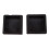 100mm x 100mm Plastic Ribbed Square End Caps Cover Tube Inserts 4 Pcs 2