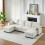 Modulares Chenille-Sofa, Ecksofas für das Wohnzimmer U-förmiges Ecksofa mit Stauraum-Ottomane, 6-Sitzer-Ecksofas mit Chaiselongue 2