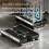 Adjustable Rolling Computer Cart with Wheels, Mobile CPU Floor Stand for Gaming Desktop PC Towers 1