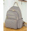 Klassischer Damenrucksack, Grau, Polyurethan/Polyester/Nylon 4