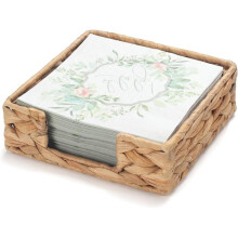 Water Hyacinth Napkin Holder for Table,Square Napkin Towel Holder for Bathroom,Kitchen,Restaurant,7.5" X 7.5" X 2.5"