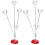 2X Heart-Based 4 Standing-Heart Wire Holders Photo Card Note Memo Clips Tree 1