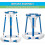 Cesta de basquete flutuante para piscina com aro, 2 bolas e pompons. 3