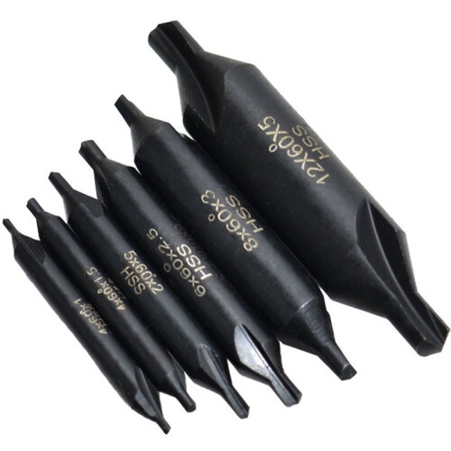 6pc Center Drill Chamfer Drill Without Protective Cone Composite High-Speed Steel Fixed Point Drill 1