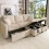 Multifunktionale Ecksofa U-Form-Dreisitzer Polster-Sofa mit Staufunktion – Inklusive Schubladen + Hocker mit Staufach, modular zerlegb 2