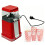 Gr8 Home 1200W Retro Red Hot Air Popcorn Maker Set 4