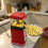 Gr8 Home 1200W Retro Red Hot Air Popcorn Maker Set 6