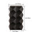 60CM Height Three-dimensional Embossed Pattern Design Retro Side Table Retro Wooden Nightstand Black,No Assembly Required 5