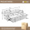 Multi-functional sofa bed with storage and pull-out bed, chaise longue interchangeable sofa bed, sectional sofa with storage seats, mod 2