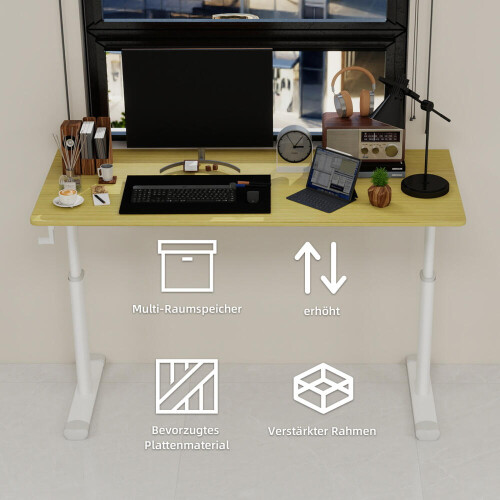 Adjustable Study Desk for Kids & Adults – Height-Adjustable, Multi-Purpose Home/Office Desk, Compact Design 2