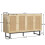 Sideboard 140x39,5x80 cm mit echtem Rattangeflecht, 4 Türen 5