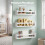 Levede Nursery Book Shelves Kids Wall Floating Shelf White Solid Wood 3 Pack 4