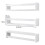 Levede Nursery Book Shelves Kids Wall Floating Shelf White Solid Wood 3 Pack 8