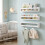 Levede Nursery Book Shelves Kids Wall Floating Shelf White Solid Wood 3 Pack 7