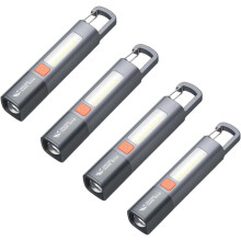 4 linternas recargables mini, enfoque ajustable.