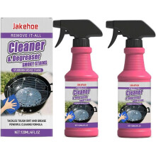 2Pcs Grill Grate Cleaner and Degreaser Spray,Professional Stain Remover,120ml Powerful Degreaser Spray,Removes Grease Ch
