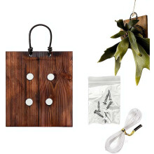Staghorn varen montage kit, muurplanter, 16,5x20 cm - voor keuken en hal, rustiek luchtplanten planter