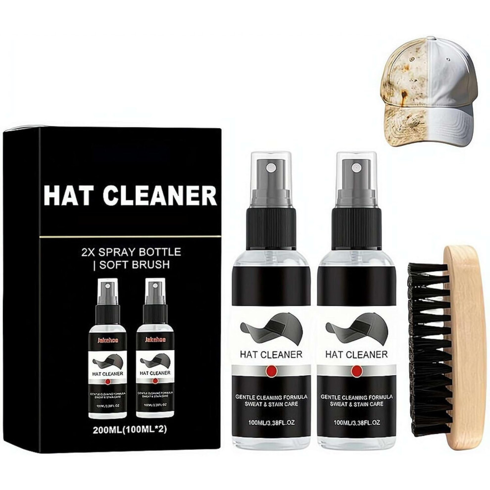 Oimg Hat Cleaner Kit For Baseball Caps Â 2 Pack With Brush, Removes Dirt & Stains, Gentle Formula