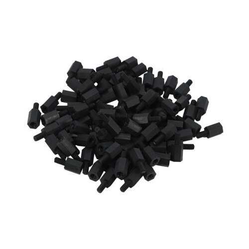 400Pcs M3 Thread 8mm+6mm PCB Fixed Nylon Hex Standoff Spacer Pillar