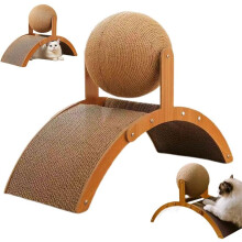 Interaktiv katt repa, katt repstolpe design med båge bollar, katt repbräda, snygg katt repa