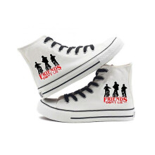 (41)Teen high-top canvas shoes, Stranger Things couple canvas shoes