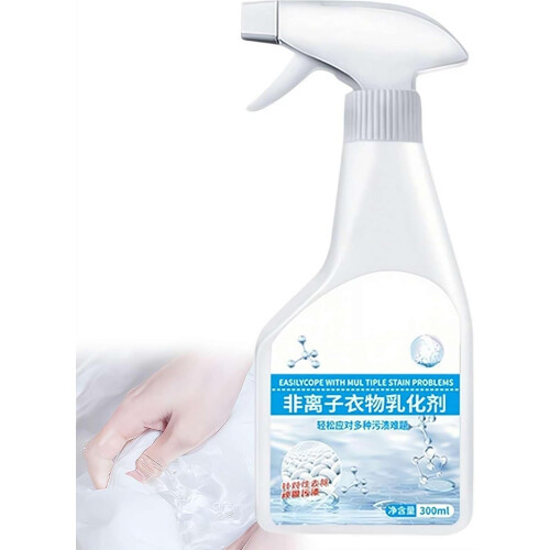 Spray quitamanchas camisa blanca, grasa.