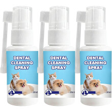 3er-Haustier-Zahnspray, für Hunde, Katzen, gegen Zahnstein, frischer Atem