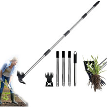 Unkrautentferner mit langem Griff, 60", 2-in-1, für Rasen, Hof, Garten, schwer