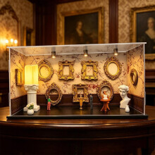 Museum of Us doboz készlet – DIY árnyékdoboz mini figurákkal és LED fénnyel