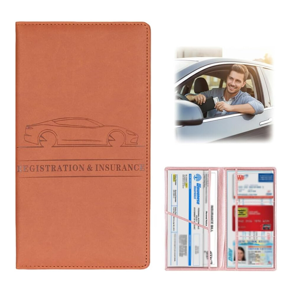 Car Registration & Insurance Card Holder Â Magnetic Closure Pu Leather Organizer 5437706932673