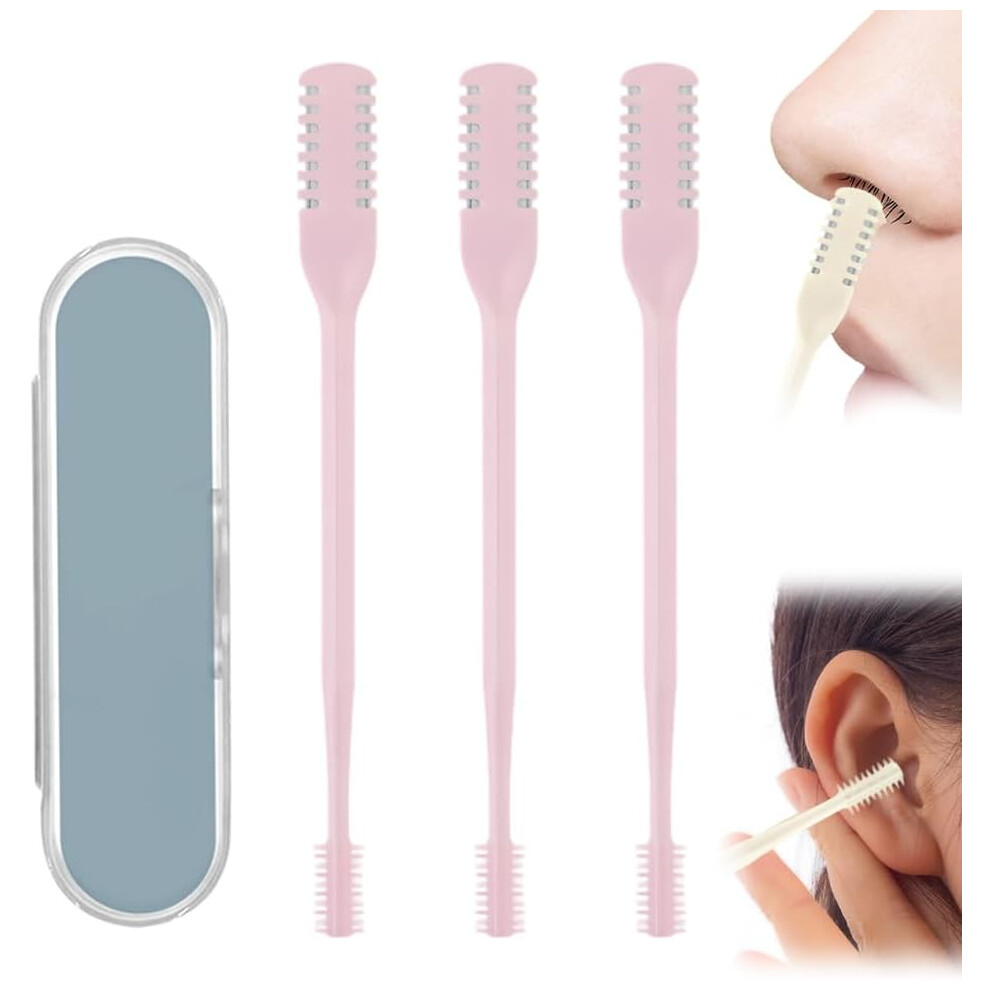 Oimg (Pink, -) 2026 2-In-1 360 Nasal Hair Cutter, Nostril Trimmer Beige