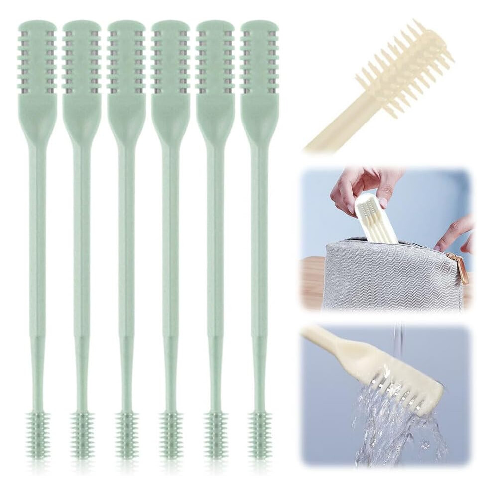 Oimg Green Nose Hair Trimmer Â 2-In-1 Nasal Hair Cutter For Travel, 6Pcs