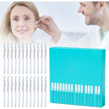 (Large, 24 Pcs) 24 szt. wielokrotnego użytku samoprzylepnych czyścików do uszu, małe, do usuwania woskowiny