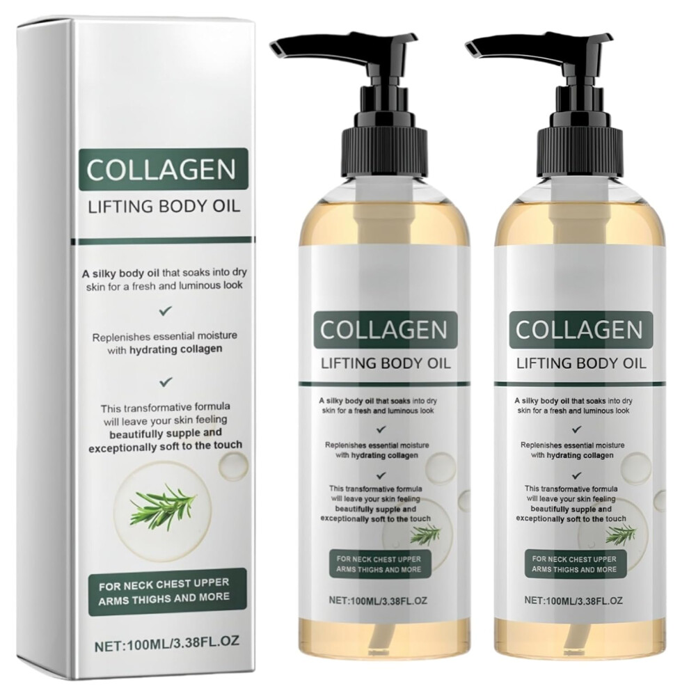 Oimg Hydrating Collagen Lifting Body Oil 2 Pcs, Helps Soften Appearance Of Crepey Skin