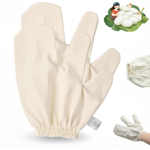 Γάντια μασάζ από μετάξι, φυσικό scrub σώματος για σπα & σπίτι, γάντια Garshana