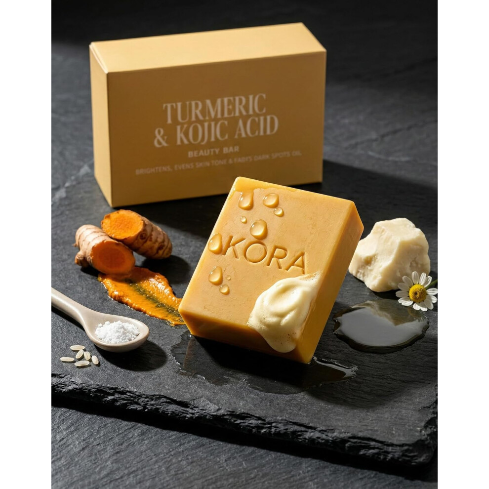 Oimg Dark Turmeric & Kojic Acid Soap For Spots, Brightening Face & Body Wash, Even Skin Tone
