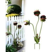 Grillige metalen vleesetende plant staak 25 inch grote venus vliegenval uniek tuin cadeau