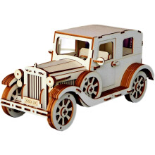 Puzzle legno 3D auto fuoristrada vintage – Kit modello meccanico per adulti e adolescenti, rompicapo fai da te