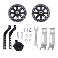 Bicycle Training Wheels Flash Mute Wheel Bicycle Stabiliser Mounted Kit with Bell for Bikes of 12 14 16 18 20 Inch