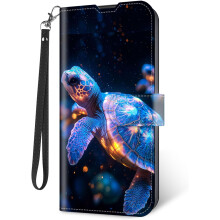 Étui Rabat Moto G Power 5G 2024 – Blocage RFID, Fermeture Magnétique, Dragon Bleu Violet