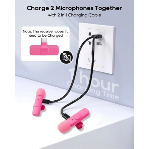 Wireless Lavalier Microphone Portable Audio Video Recording  Microphone for Android PC Camera Live Gaming Phone 2