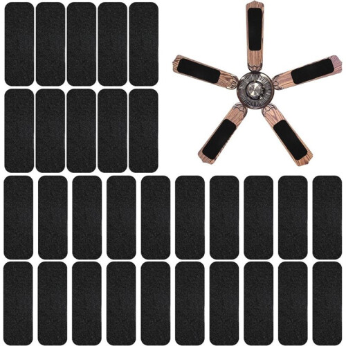 30 Stück Deckenventilatorfilter für Klingen - Aktivkohle-Deckenventilator-Luftreiniger-Pads - Deckenventilatorblatt-Luftfilter