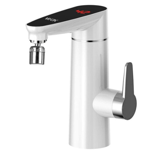 Bath water heater, vertical, with screen 2