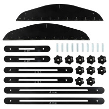 Stair Treads Gauge Template Tool,Stair Measuring Ruler Set,Shelf Layout Tool for Stairs,Risers,Shelf and Cutting Drywall