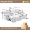 Multi-functional sofa bed with storage and pull-out bed, chaise longue interchangeable sofa bed, sectional sofa with storage seats, mod 2